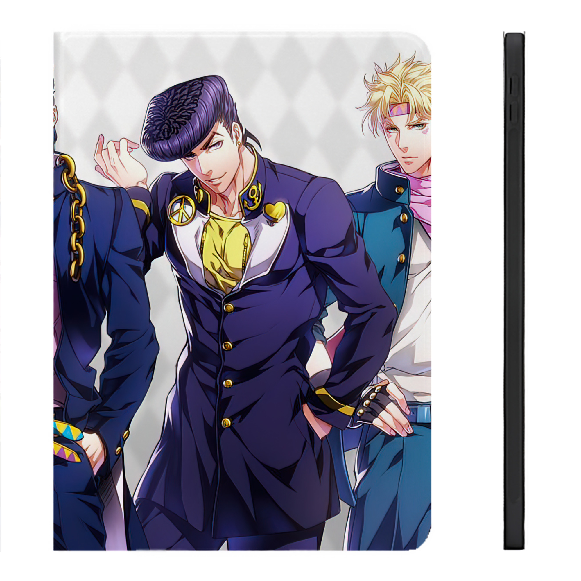 （画像用） ジョジョの奇妙な冒険 JoJo's Bizarre Adventure IPadケース ペンホルダー付き ブックスタイルデザイン